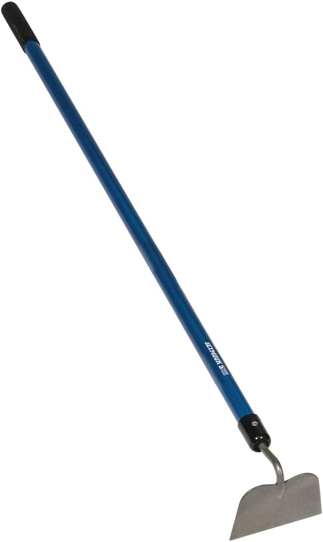 Garden Hoe, Forged Head, 54" Blue Fiberglass Handle