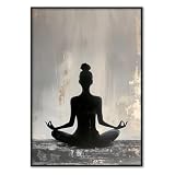 GADZRTIL Yoga Canvas Wall Art Black and White Yoga Picture Inspirational Women Posters Minimalist...