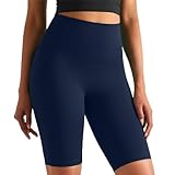 Taille haute et longueur moyennement courte : La taille élastique du short de cycliste pour femme s'adapte confortablement autour de votre taille, ne glisse pas et reste en place, ce qui rend votre taille plus fine. Les jambes de pantalon moyennes peuvent comprimer les muscles de vos cuisses dans une certaine mesure et éviter les tensions pendant l'exercice.