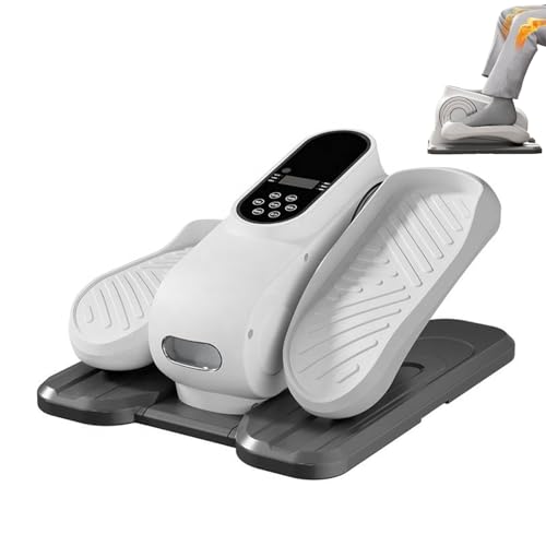 Máquina elíptica para debajo del escritorio, ejercitadora de piernas con control remoto, velocidades ajustables, rotación hacia adelante y hacia atrás, alfombrilla antideslizante para mejorar la