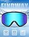 findway Kids Ski Goggles OTG, [2023 Upgraded] Snow Goggles for Youth Toddler Age 3-16, All Helmet Compatible Anti fog & glare 100% UV Protection Pecfect for Winter Sport