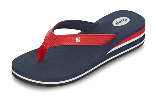 Image of Floopi High Heel Wedge Sandals for Women-Comfort Yoga Mat Footbed for Support, Flip Flop Thong Platforms for Summer