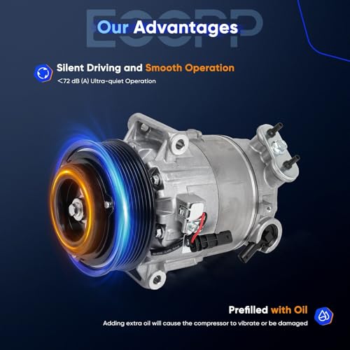 Image of ECCPP AC Compressor with Clutch 2012-2016 Fit for Buick LaCrosse Regal 2.4L 2013-2014 Fit for Chevrolet Malibu 2.4L Fast Cooling AC Compressor