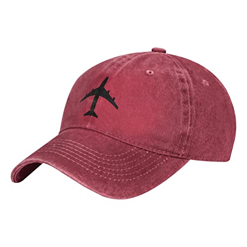 Passenger Jet Plane Like The 747 Or Airbus Unisex Adjustable Cowboy Baseball Cap Jogging Washed Denim Hat