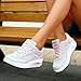 ZWRXW Walking Sneakers for Women Hands-Free Cushion Running Tennis Shoes Non-Slip Wide Toe Orthopedic Mesh Shoes Sports Athletic Fashion Sneakers Grey