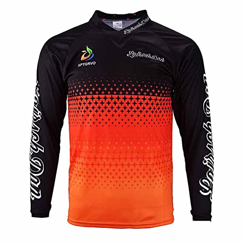 Maillot Cyclisme Homme Manche Longue Tenue de Cycliste,Veste Cycling VTT Chemise Racing Suit Motocross,Vêtements Velo VTT Shirt Bicyclette Respirant Séchage Rapide Jersey Fitness Hauts(13,XXS) Cover