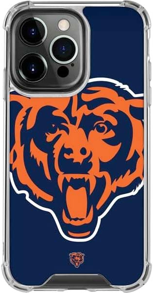Skinit Clear Phone Case Compatible with iPhone 15 Pro Max - Officially Licensed NFL Chicago Bears Large Logo Design