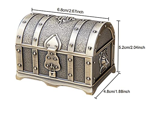 Knc Vintage Metal Heart Shape,Retro Classic Pirate Jewelry Box,Small Trinket Jewelry Storage Box For Rings Earrings Necklace Treasure Chest Organizer Case (Retro Classic Pirate Box) #TOP7