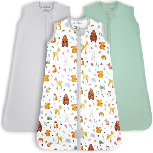 Mama Cheetah Baby Sleep Sack 0.5 TOG, Organic Cotton Baby Wearable Blanket, Swaddle Transition Baby Sleeping Bag, Boy Girl Newborn Infant, XXL (24-48 M)