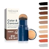 TRUHAIR Color & Conceal Waterproof Root Touch Up - Hair Cover Up for Gray Coverage and Hairline Filling - 11 Colors Available (Auburn)
