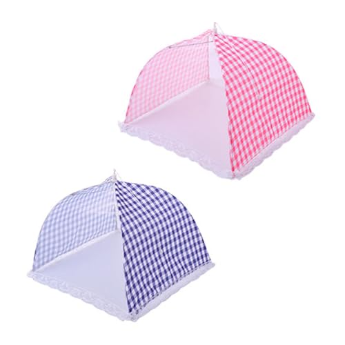 Toyvian 2 Piezas Cubierta Plegable para Alimentos con Malla Protectora de Resistente y Fácil de Usar para Mesa de Cocina Protege Comida de Insectos y Polvo