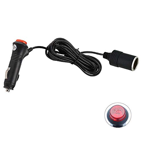 REARMASTER Encendedor Cable de Alimentación del mechero Cargador de Coche con cable de extensión para Reproductor DVD Portátil Monitor de Coche Cámaras de Marcha Atrás CCTV Luces LED