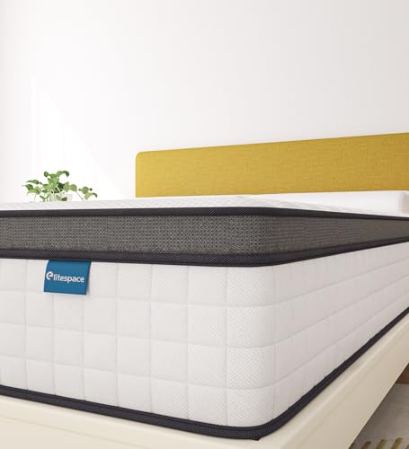 elitespace Mattress 90 x 200 cm Colchón de muelles ensacados con espuma de confort Colchón híbrido ortopédico de muelles para aliviar el dolor de espalda y noches reparadoras, colchón suave y duro