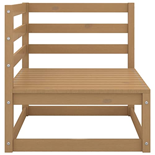 vidaXL Massivholz Kiefer Gartenmöbel 10-TLG. Mittelsofa Ecksofa Tisch Fußhocker Lounge Sofa Garten Garnitur Gartensofa… – Bild 5