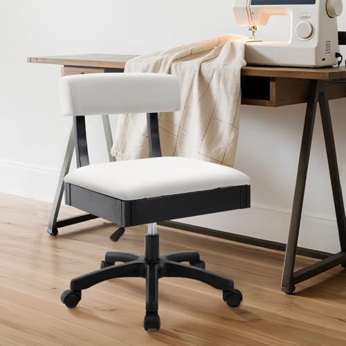 Lessmore Adjustable Height Sewing and Crafting Chair with...