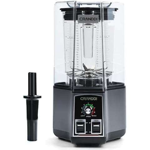 CRANDDI Commercial Blender, Retro Blender with 80oz Pitcher, Large Capacity & Small Volume, 1500w Professioanl Blender, Blenders for Kitchen, Self Cleaning Blender with Pulse Function, K85 Cover