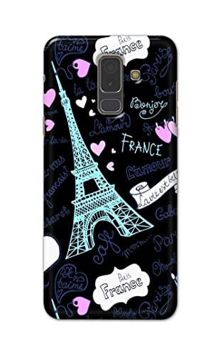 Image of PRINTFIDAA Lovers Famous Place Eiffel Tower in Paris Printed Designer Hard Back Case Cover for Samsung Galaxy A6 Plus (2018) (6.0 inch) / Samsung J8 (2018), J810F / DS -(SF) MVN1003