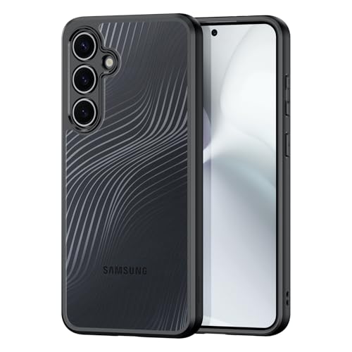 Image of INICIO Back Case Designed for Galaxy S24 FE, Military-Grade Protection, Translucent Slim Hybrid Back Cover for Samsung Galaxy S24 FE 6.7 inch, PC + TPU Matte Black