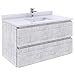 Fresca Stella 36" Wall Hung Single Bathroom Vaniety in Rustic White