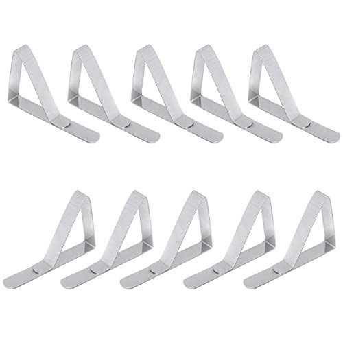 djryj High Grade 20 Pack Tablecloth Clips Stainless Steel Picnic Table Clips Table Cloth Holders Table Cover Clips Clamps for Home Decoration