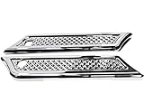 Eddie Trotta Designs Saddlebag Hinge Covers - Cross Cut Chrome TC982