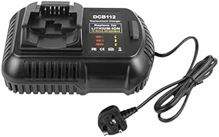 ARyee DCB112 2A Li-ion Battery Fast Charger Replace for Dewalt DCB115 DCB105 DCB101 Compatible with Dewalt Lithium Battery 10.8V 14.4V 18V DCB205 DCB206 DCB203BT DCB204BT DCB127