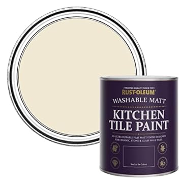 Rust-Oleum Beige water resistant Kitchen Tile Paint in Matt Finish - Quarry Lime 750ml