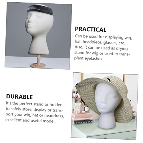 NOLITOY 1 Unidade Cabeça De Manequim Suporte De Cabeça De Peruca De Espuma Suporte De Exibição De Pe