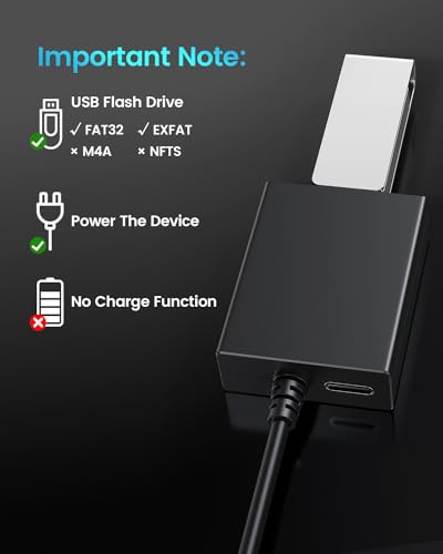 ANDTOBO USB to Aux Audio Adapter, 3.5mm Male to USB Female, Car Music Player - Image 3