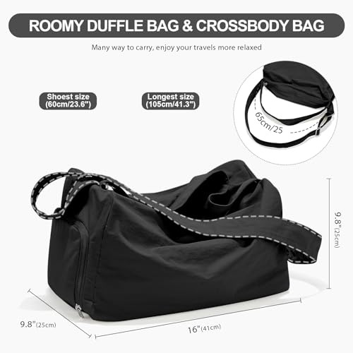 Small Gym Bag for Women Lightweight Carry on Gym Tote Bag, Workout Sport Duffle Bag with Shoe Compartment,Crossbody Shoulder Travel Bag for Swim, Yoge, Dance4
