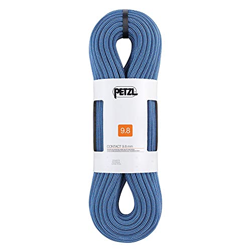 Petzl Contact Rope - 9.8 Mm Diameter Lightweight Single Dynamic Rope For Gym Or Rock Climbing - Blue - 80M #TOP28