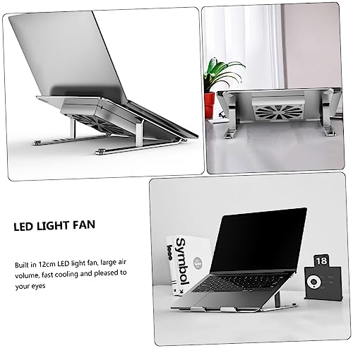 Base refrigerante ajustable para laptop con ventilador LED y diseño ergonómico miniatura 2