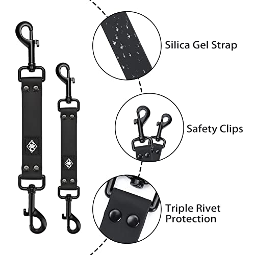 Jipimon Waterproof Prong Collar Backup 2 Pack Double Ended Backup Safety Clip For Prong Collar Dog Harness Collar Connector #TOP2
