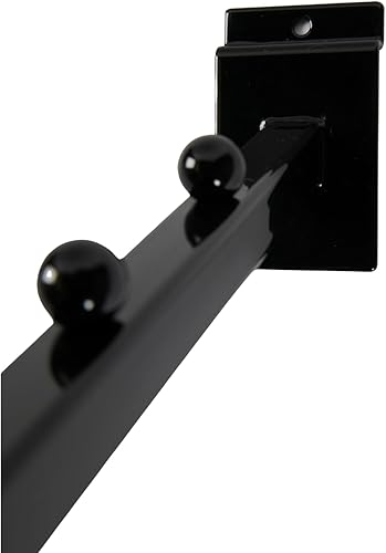 Miniatura 8 de SSWBasics Accesorios de pared de cascada de 6 bolas negras Paquete de 10 Elegante gancho para colgar accesorios de pared de listones para