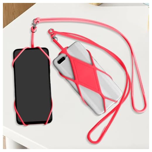 Universal Silicone Phone Lanyard - Adjustable Neck Strap Holder for Smartphones, Ideal for Travel and Outdoor Activities