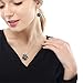 AILUOR Black Rose Camellia Flower Jewelry Sets, Fashion Wedding Bridal Crystal Flower Pendant Statement Necklace Hook Earrings Set for Women (Silver)
