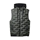Canada Jacket - Chaqueta de forro polar para hombre, para exteriores, informal, con cremallera, cuello con bolsillos, para invierno, cálida, forro polar negro, verde, XL