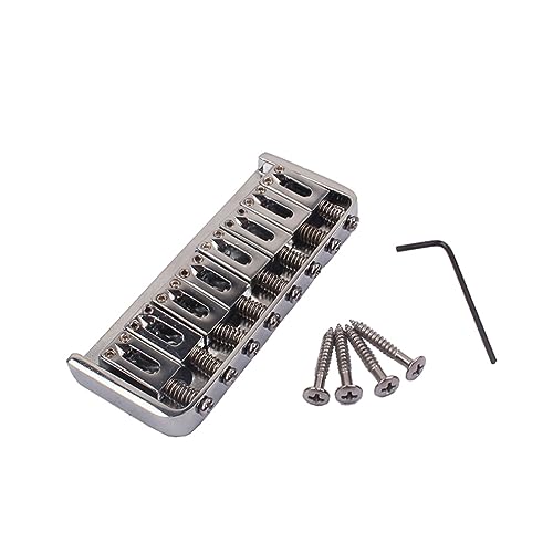 Abaodam Guitar Saddle Bridge 8 String Guitar Bridge Electric Bass Guitar Bridge Chrome Lightweight