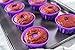 Bakerpan Silicone Fancy Dessert Mold, Jello and Mini Cakes, 3 Inch Mini Fluted Mold (Purple) Set of 8