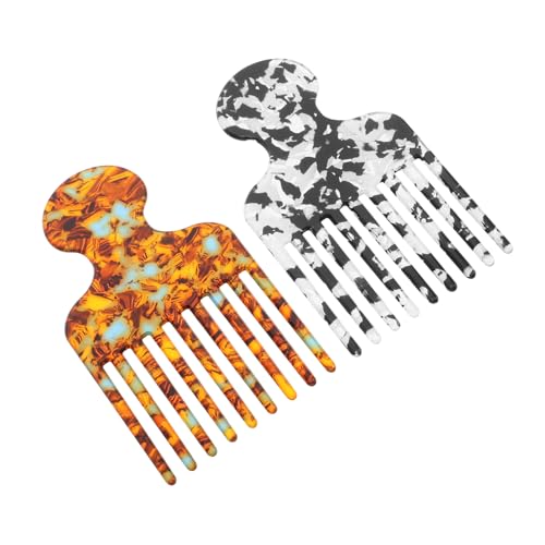 LABRIMP 2 Pièces Peigne Professionnel Acétate Peigne Fin Statique pour Coiffure et Coloration Outil de Stylisme Précis pour Mèches Assortiment de