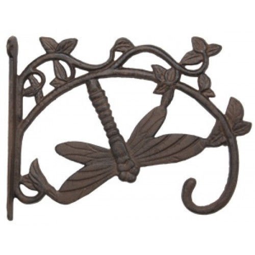 Cast Iron Plant Hanger Dragonfly Scene 10.25