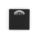 Salter Mechanical Bathroom Scale – Traditional Body Weighing Scale with Large Analogue Dial, Non-Slip Platform, 133kg Capacity, Compact Design, Classic Fitness Scale, No Batteries Required, Black