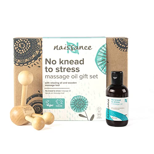Naissance Set Regalo Aceite de Masaje No Knead to Stress Selección Para Cualquier Ocasión - Puro, Natural, Relajante, Masaje Corporal Kit - Hidratante Piel, Cuerpo, Pies, Aromaterapia Mujeres, Hombres