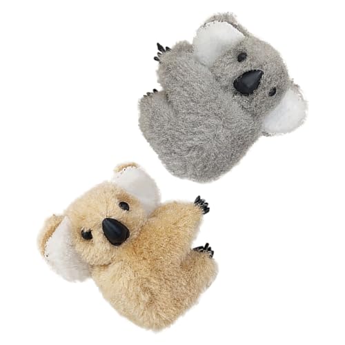 CHICAMPERA ぬいぐるみ素材のコアラ髪爪クリップ かわいい動物デザインのミニヘアアクセサリー 女の子向け優しいホールドとダメージ防止 色