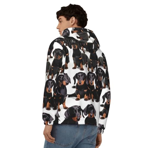 Sweat à capuche Teckel pour homme pull décontracté en coton doux - 6