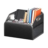 Generisch Aufbewahrungsbox - Pu Leder Auto Aufbewahrungsbox 32,5×27,5×24 Cm, Faltbare Laderaum Tasche Mit Griffen Und Fächern | Für Lkw Wohnmobile Limousine Fahrzeuge Roadtrip Einkauf Reise
