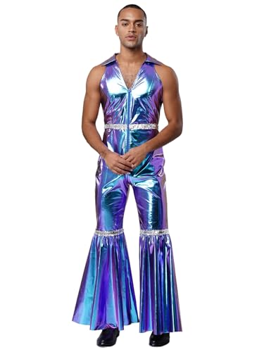 Traje de flecos hombre para ropa disco de los años 70 y baile jazz