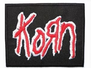 KORN Red Logo Iron On Embroidered Nu Metal Band Patch Approx: 2.9