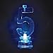 White Plastic Number 5 Flashing Candle Holder With Birthday Candle Set - 1 Set - Elegant, Eye-catching & Durable - Perfect Cake Topper For Birthday Celebrations