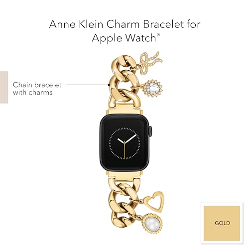 Image of Anne Klein Fashion Chain Bracelet for Apple Watch, Secure, Adjustable, Apple Watch Replacement Band, Fits Most Wrists